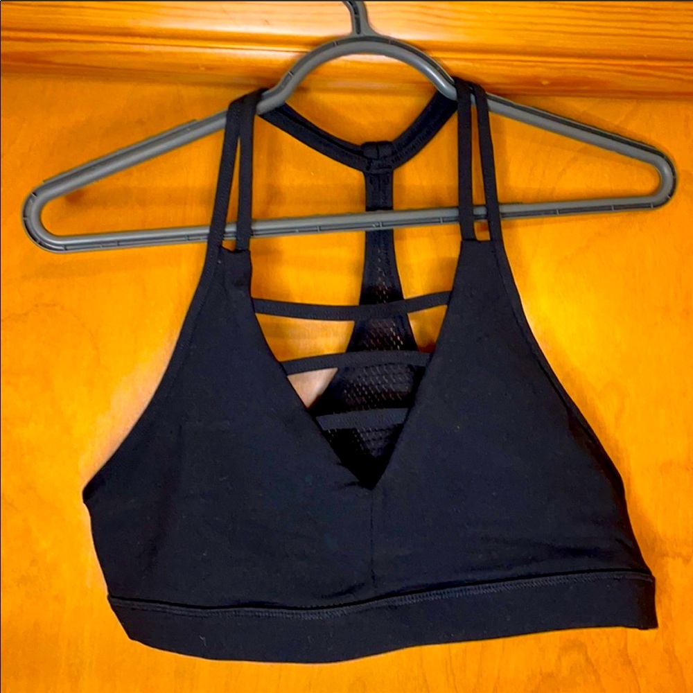 Black grid bra